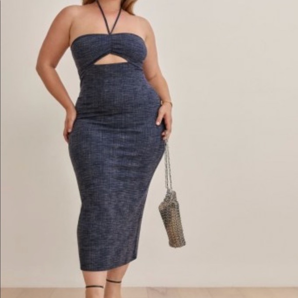 Brand New w Tags Reformation Slim Fitted Midi Dress Small - Picture 1 of 11